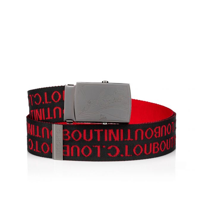 Christian Louboutin Ricky Plate Belt Classic Fabric Belts Bælter Herre Metal | DK-31892