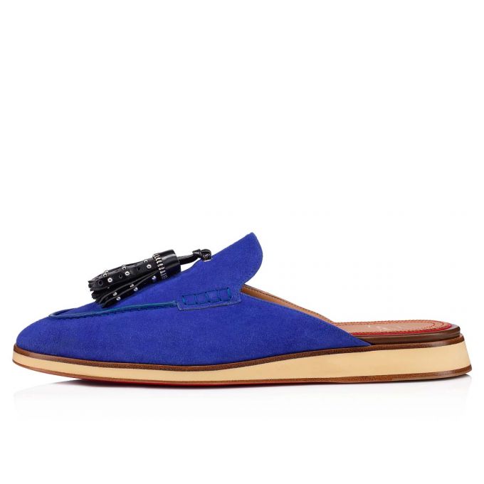 Christian Louboutin Roc X Tass Calf Espadrilles Espadrilles & Sandals Herre Blå | DK-36395