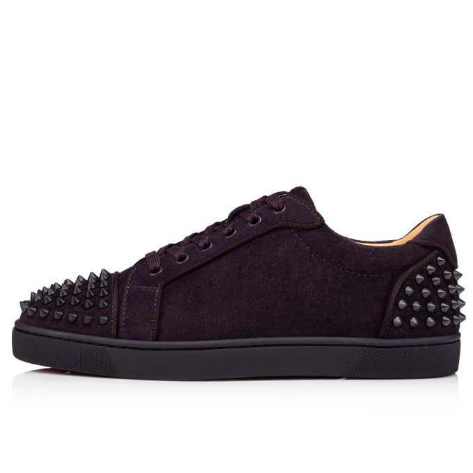 Christian Louboutin Seavaste 2 Orla 000 Mat Veau Velours Sneakers Sneakers Herre Blå | DK-08440