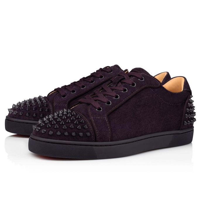 Christian Louboutin Seavaste 2 Orla 000 Mat Veau Velours Sneakers Sneakers Herre Blå | DK-08440