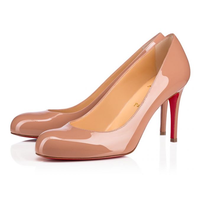 Christian Louboutin Simple Pump 085 85 6248 Lak Pumps Pumps Dame Beige | DK-43667