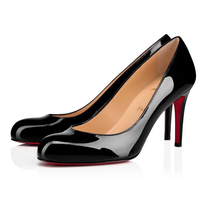 Christian Louboutin Simple Pump 085 85 Lak Pumps Pumps Dame Sort | DK-29386