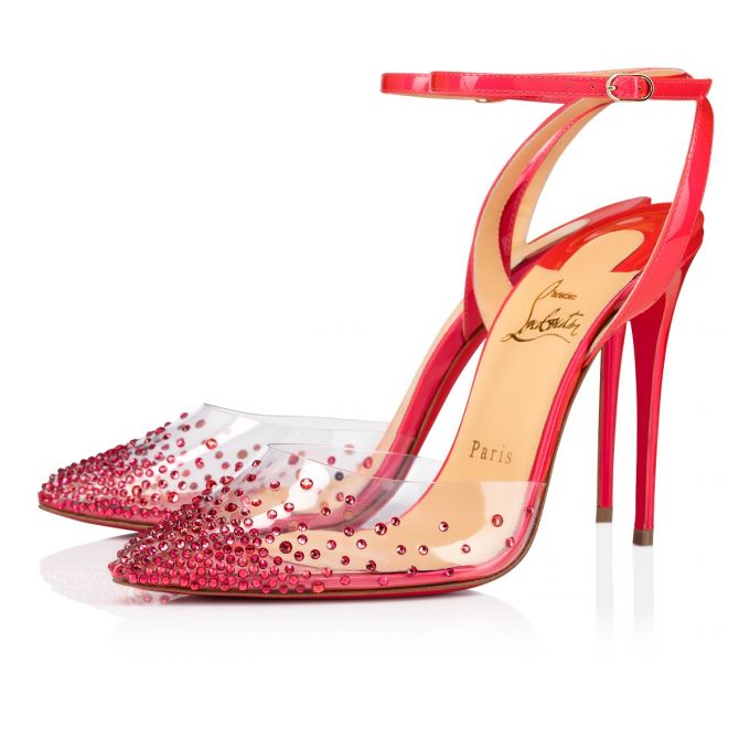 Christian Louboutin Spikaqueen 100 Pvc Pumps Pumps Dame Lyserød | DK-07647