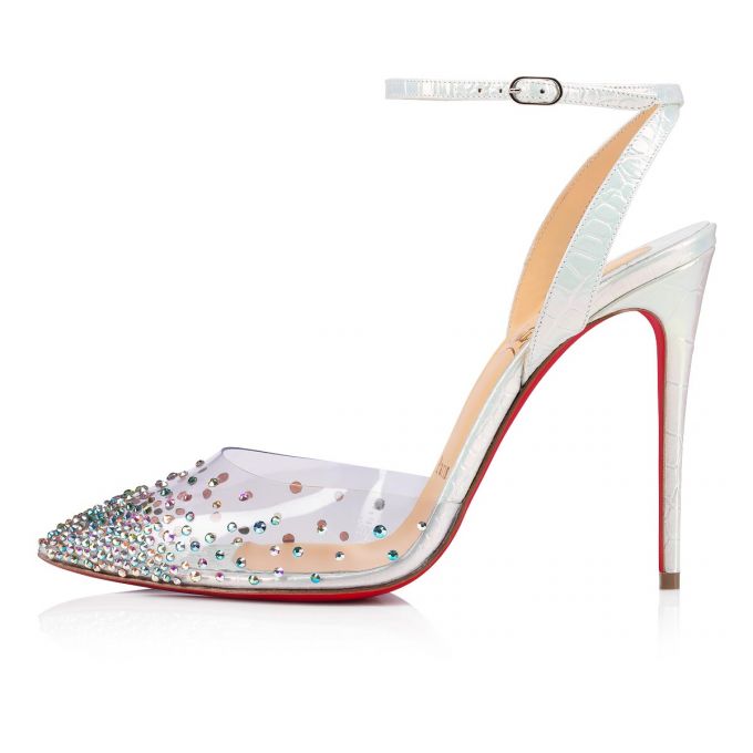 Christian Louboutin Spikaqueen 100 Pvc Pumps Pumps Dame Hvide | DK-21559