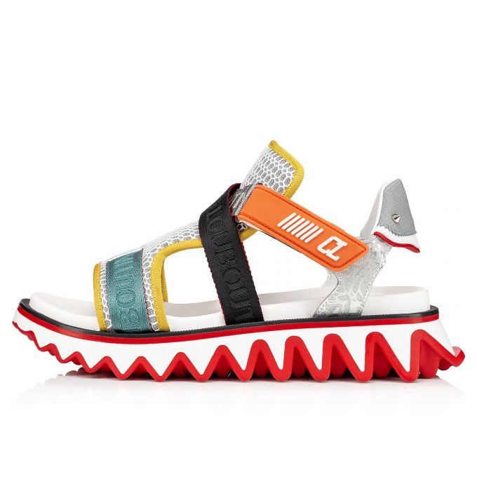 Christian Louboutin Summer Loubishark Version Mesh Sandals Espadrilles & Sandals Herre Flerfarvede | DK-51870