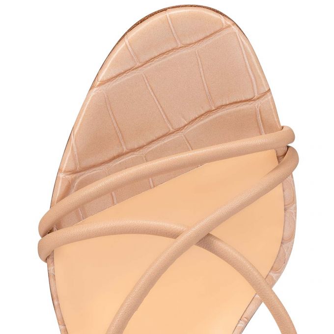 Christian Louboutin Supra Bea 55 Nappa Sandals Sandaler Dame Brune | DK-46778