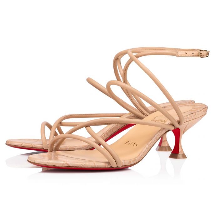 Christian Louboutin Supra Bea 55 Nappa Sandals Sandaler Dame Brune | DK-46778