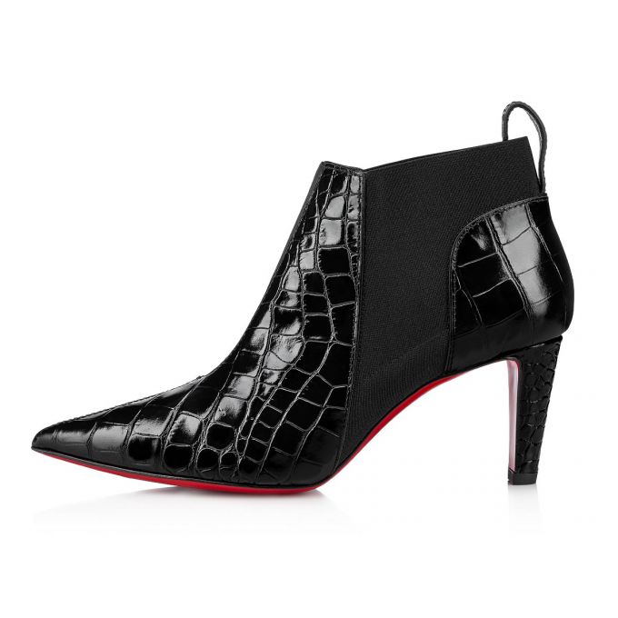 Christian Louboutin Tchakaboot 70 Calf Boots Støvler Dame Sort | DK-40637