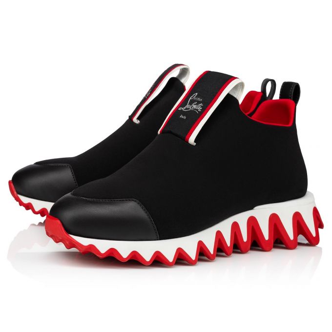 Christian Louboutin Tiketa Calf Sneakers Sneakers Dame Sort | DK-17383