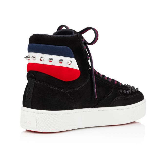 Christian Louboutin Top Rui Spikes Creative Læder Sneakers Sneakers Herre Sort | DK-71421