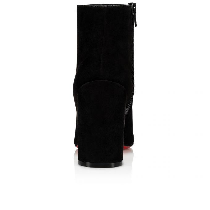 Christian Louboutin Turela 085 85 Veau Velours Boots Støvler Dame Sort | DK-03342