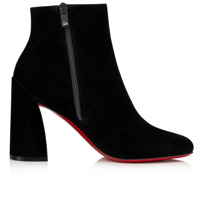 Christian Louboutin Turela 085 85 Veau Velours Boots Støvler Dame Sort | DK-03342