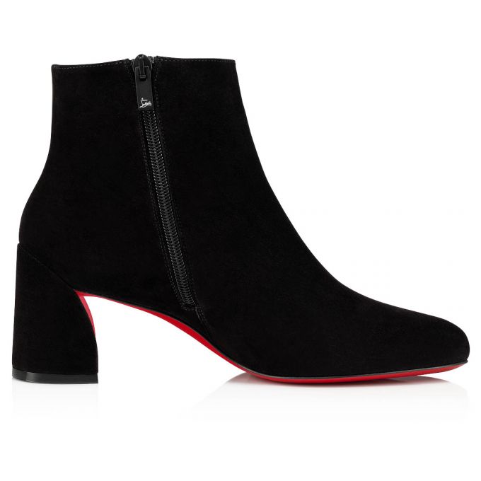 Christian Louboutin Turela 55 Veau Velours 55 Veau Velours Boots Støvler Dame Sort | DK-53802