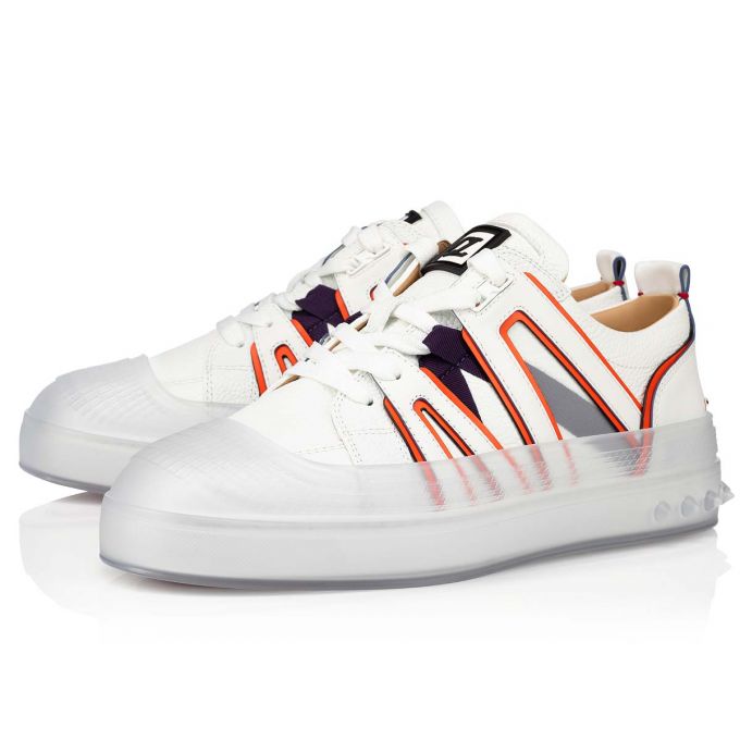 Christian Louboutin Vida Viva Calf Sneakers Sneakers Herre Hvide | DK-50320