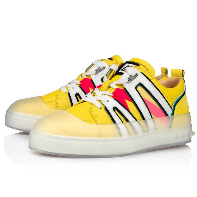 Christian Louboutin Vida Viva Calf Sneakers Sneakers Herre Gul | DK-82686