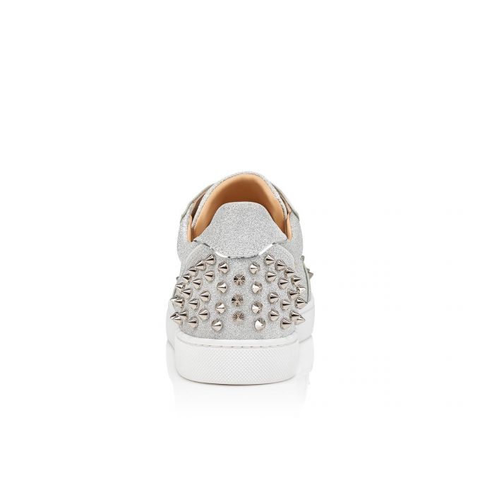 Christian Louboutin Vieira 2 Glitter Sneakers Sneakers Dame Sølv | DK-84108