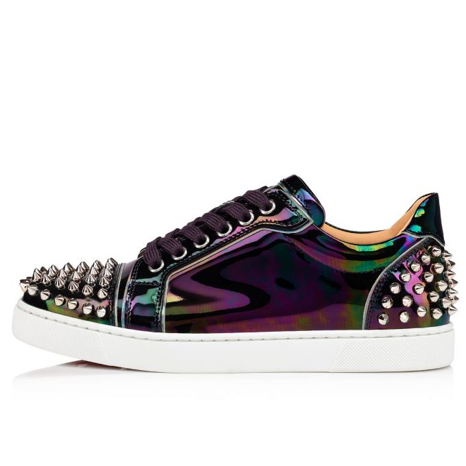 Christian Louboutin Vieira 2 Lak Sneakers Sneakers Dame Sort Grå | DK-09076