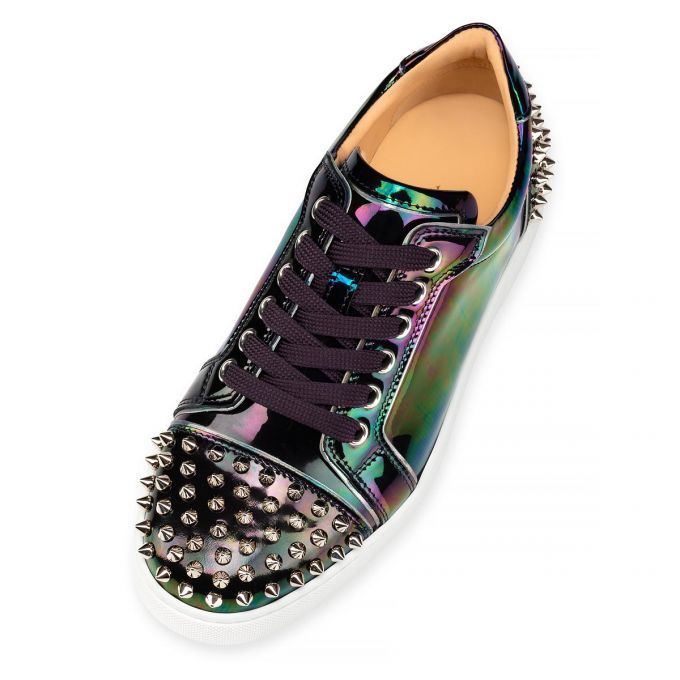 Christian Louboutin Vieira 2 Lak Sneakers Sneakers Dame Sort Grå | DK-09076