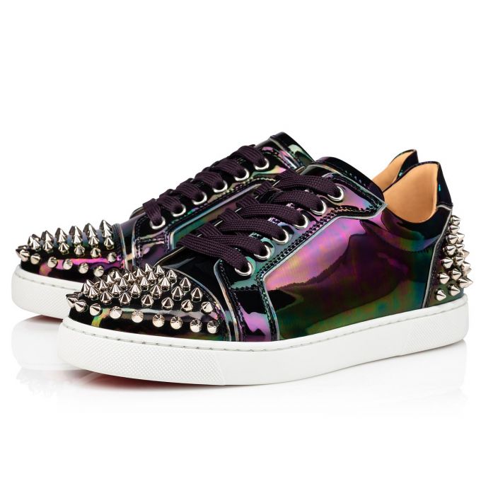 Christian Louboutin Vieira 2 Lak Sneakers Sneakers Dame Sort Grå | DK-09076