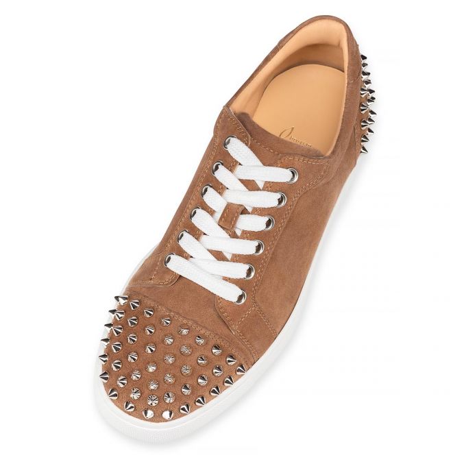 Christian Louboutin Vieira 2 Orlato Fennec Veau Velours Sneakers Sneakers Dame Khaki | DK-03691