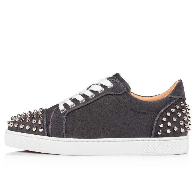 Christian Louboutin Vieira 2 Orlato Veau Velours Sneakers Sneakers Dame Grå | DK-46958