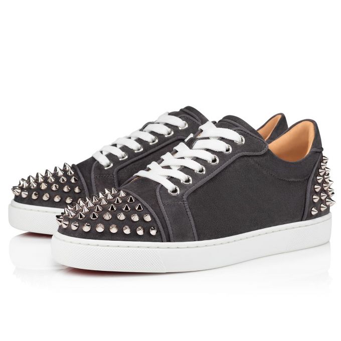 Christian Louboutin Vieira 2 Orlato Veau Velours Sneakers Sneakers Dame Grå | DK-46958