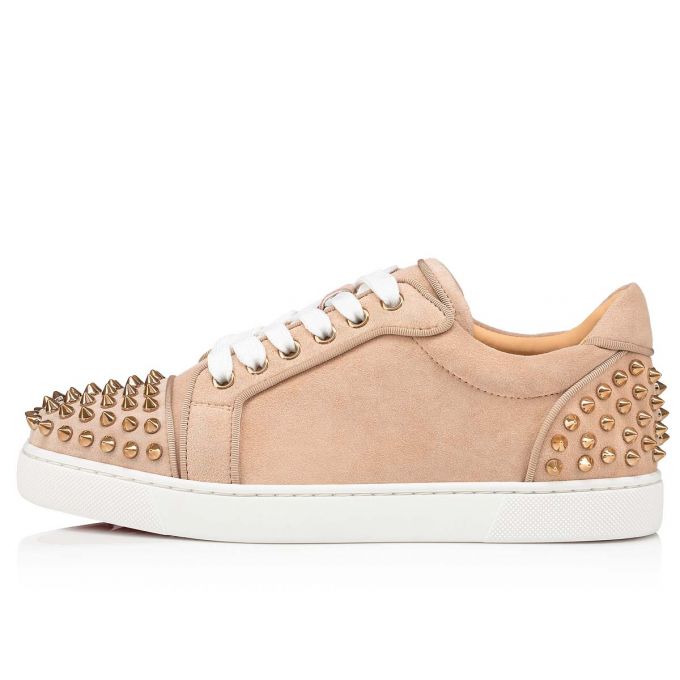 Christian Louboutin Vieira 2 Orlato Veau Velours Sneakers Sneakers Dame Beige | DK-80386