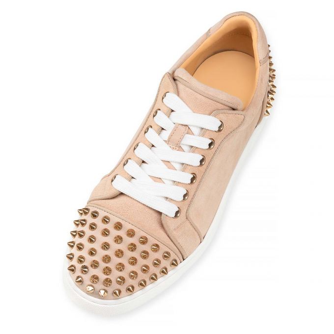 Christian Louboutin Vieira 2 Orlato Veau Velours Sneakers Sneakers Dame Beige | DK-80386