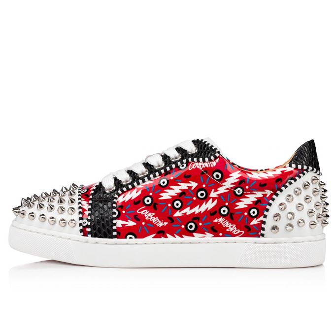 Christian Louboutin Vieira 2 Orlato Version Lak Sneakers Sneakers Dame Rød | DK-59497