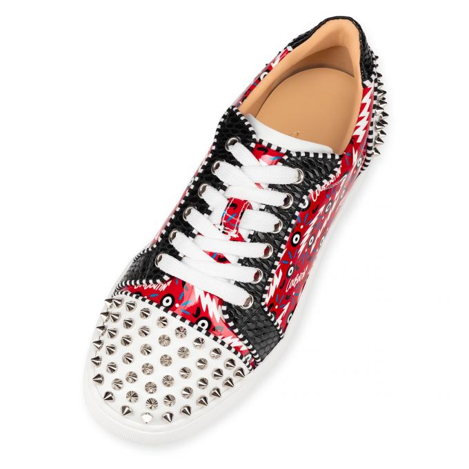 Christian Louboutin Vieira 2 Orlato Version Lak Sneakers Sneakers Dame Rød | DK-59497