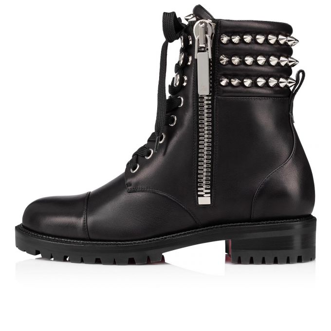 Christian Louboutin Vinter Spikes Calf Boots Støvler Dame Sort | DK-98097