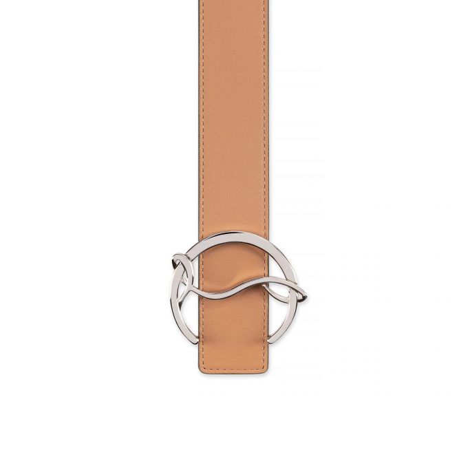 Christian Louboutin W Cl Logo Belt Classic Læder Belts Bælter Dame Beige | DK-21142