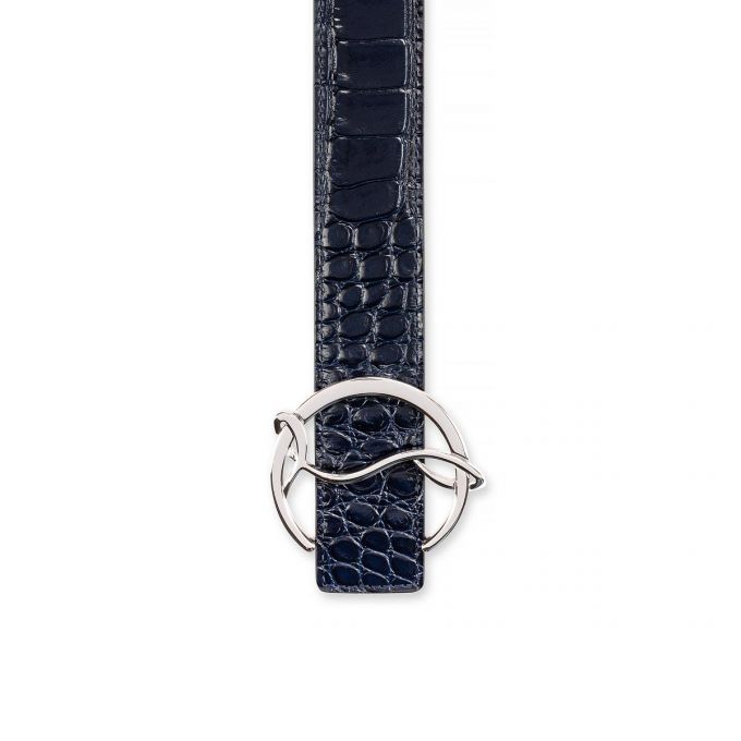 Christian Louboutin W Cl Logo Belt Creative Læder Belts Bælter Dame Blå Sølv | DK-94986