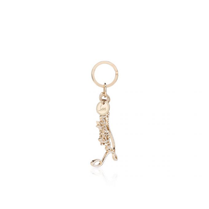 Christian Louboutin W Louboutin Logo Keyring Strass Keyrings Nøglering Dame Guld | DK-84950