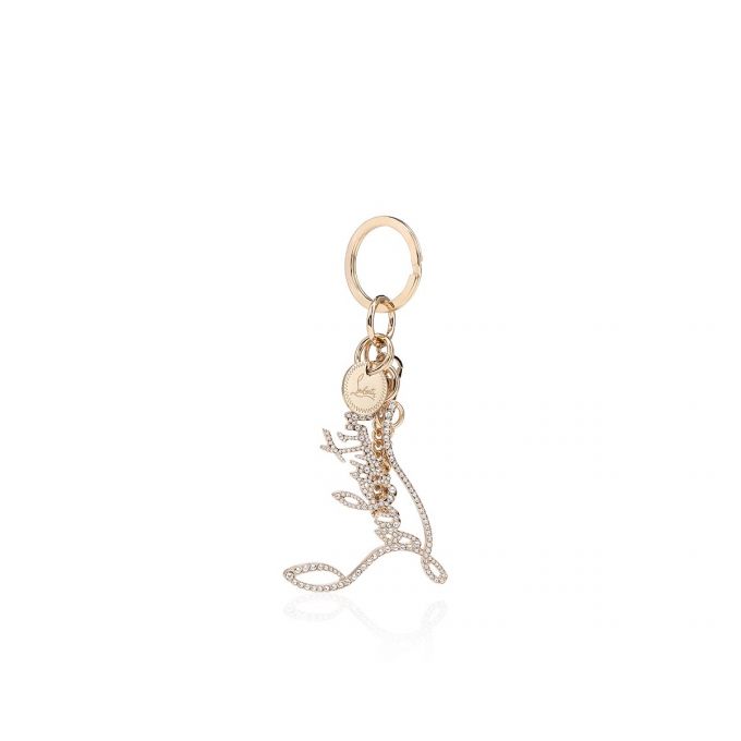 Christian Louboutin W Louboutin Logo Keyring Strass Keyrings Nøglering Dame Guld | DK-84950