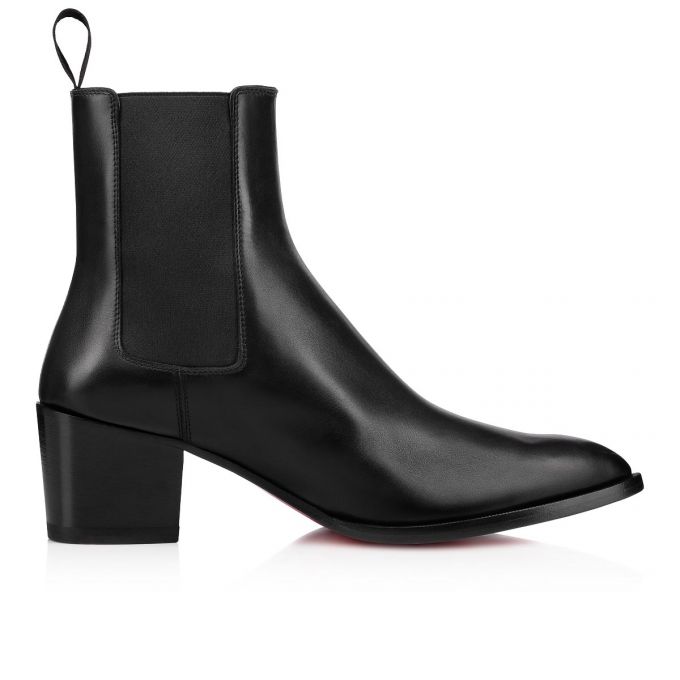 Christian Louboutin William Calf Booty Støvler Herre Sort | DK-94366