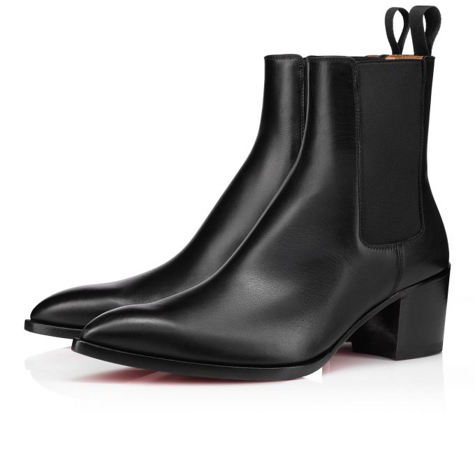 Christian Louboutin William Calf Booty Støvler Herre Sort | DK-94366