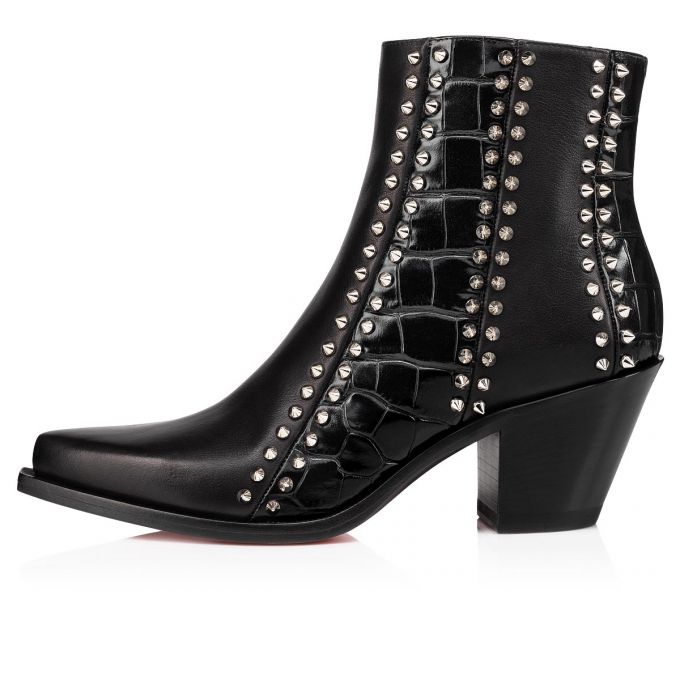 Christian Louboutin With My Guitar 65 Calf Boots Støvler Dame Sort Sølv | DK-37310