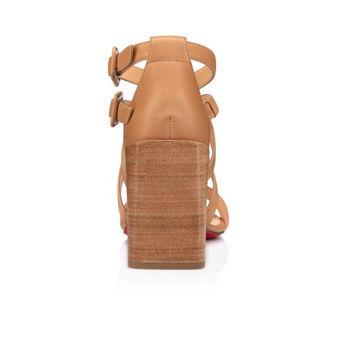 Christian Louboutin Zefira 85 Calf Sandals Sandaler Dame Beige | DK-71960