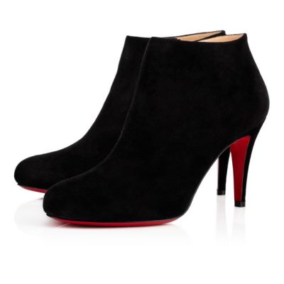 Christian Louboutin Belle 085 85 Veau Velours Boots Støvler Dame Sort | DK-69135