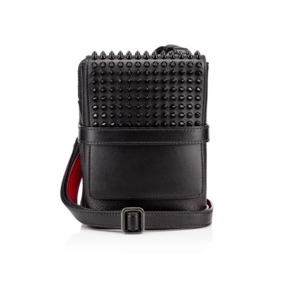 Christian Louboutin Benech Reporter Classic Læder Pouches Pouches Herre Sort | DK-22215