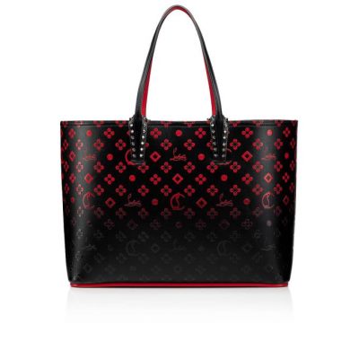 Christian Louboutin Cabata Creative Læder Tote Bags Muleposer Dame Sort Rød | DK-11027