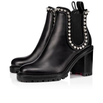 Christian Louboutin Capahutta 70 Calf Boots Støvler Dame Sort Sølv | DK-35969