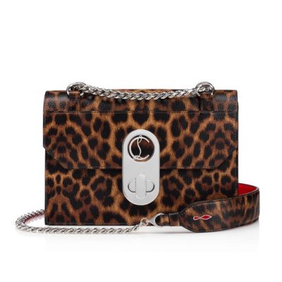 Christian Louboutin Elisa Small Creative Læder Cross Body Bags Cross Body Bags Dame Brune Rød Sølv | DK-69756