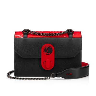 Christian Louboutin Elisa Small Gomme Cross Body Bags Cross Body Bags Dame Rød Sort | DK-09217