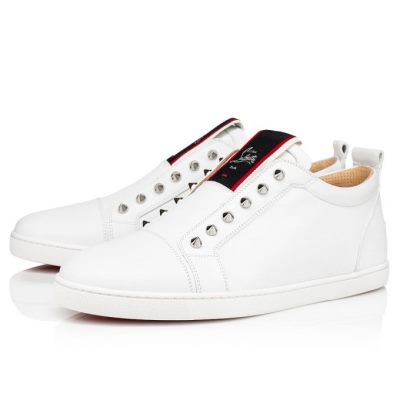 Christian Louboutin F.A.V Fique A Vontade Calf Sneakers Sneakers Herre Hvide | DK-34492