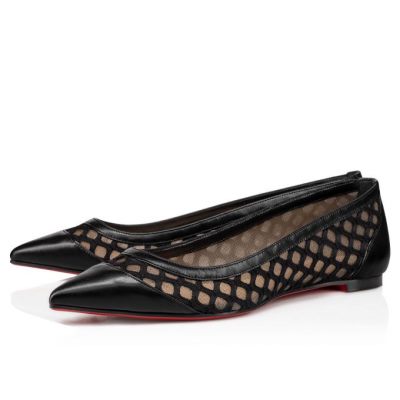 Christian Louboutin Galativi Version Blonder Flats Flats Dame Sort | DK-07259