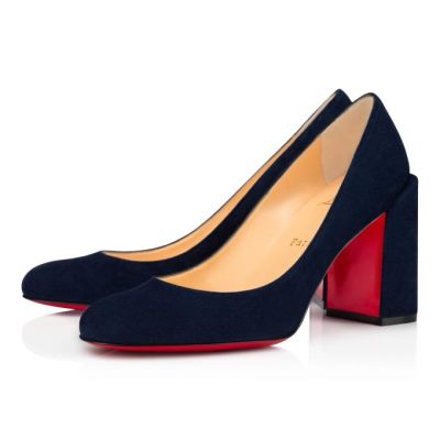 Christian Louboutin Gennana 85 Nocturne Veau Velours Pumps Pumps Dame Sort | DK-22958