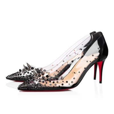 Christian Louboutin Grotika 70 Pvc Pumps Pumps Dame Sort | DK-44443