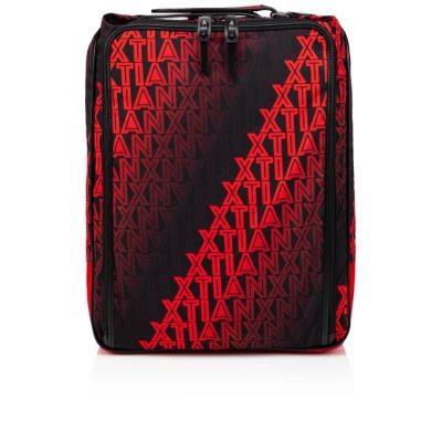 Christian Louboutin Hop'N Zip Creative Fabric Backpack Rygsække Herre Sort Rød | DK-05585